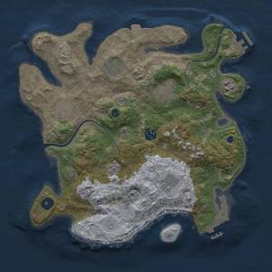 Thumbnail Rust Map: Procedural Map, Size: 3400, Seed: 2025, 13 Monuments