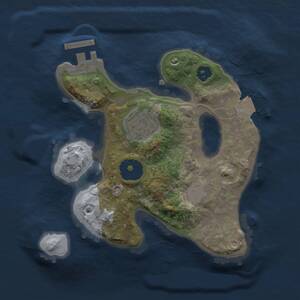 Thumbnail Rust Map: Procedural Map, Size: 2000, Seed: 669818239, 3 Monuments