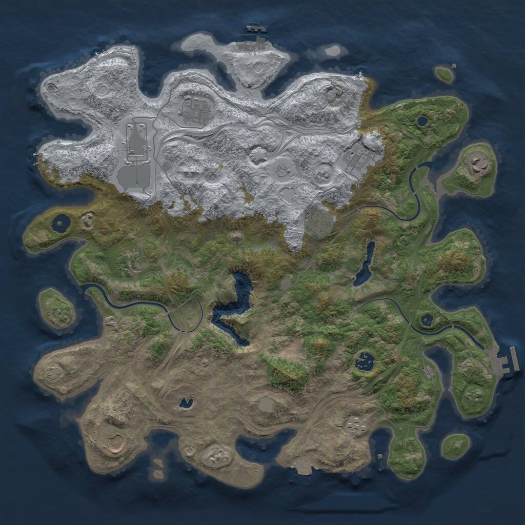 Rust Map: Procedural Map, Size: 4250, Seed: 23736, 15 Monuments
