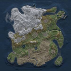 Thumbnail Rust Map: Procedural Map, Size: 3500, Seed: 1574681503, 14 Monuments