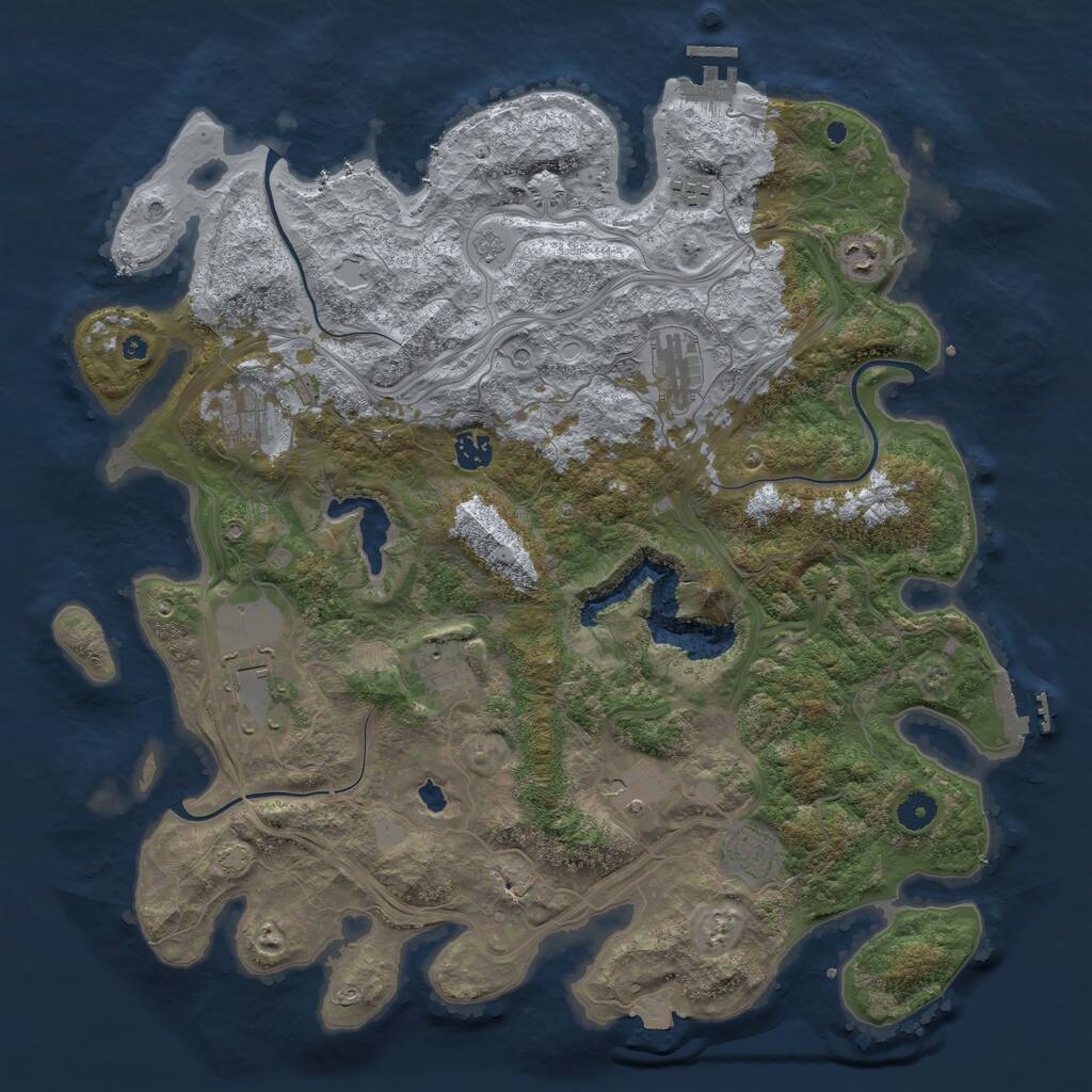 Rust Map: Procedural Map, Size: 4300, Seed: 1415526698, 15 Monuments
