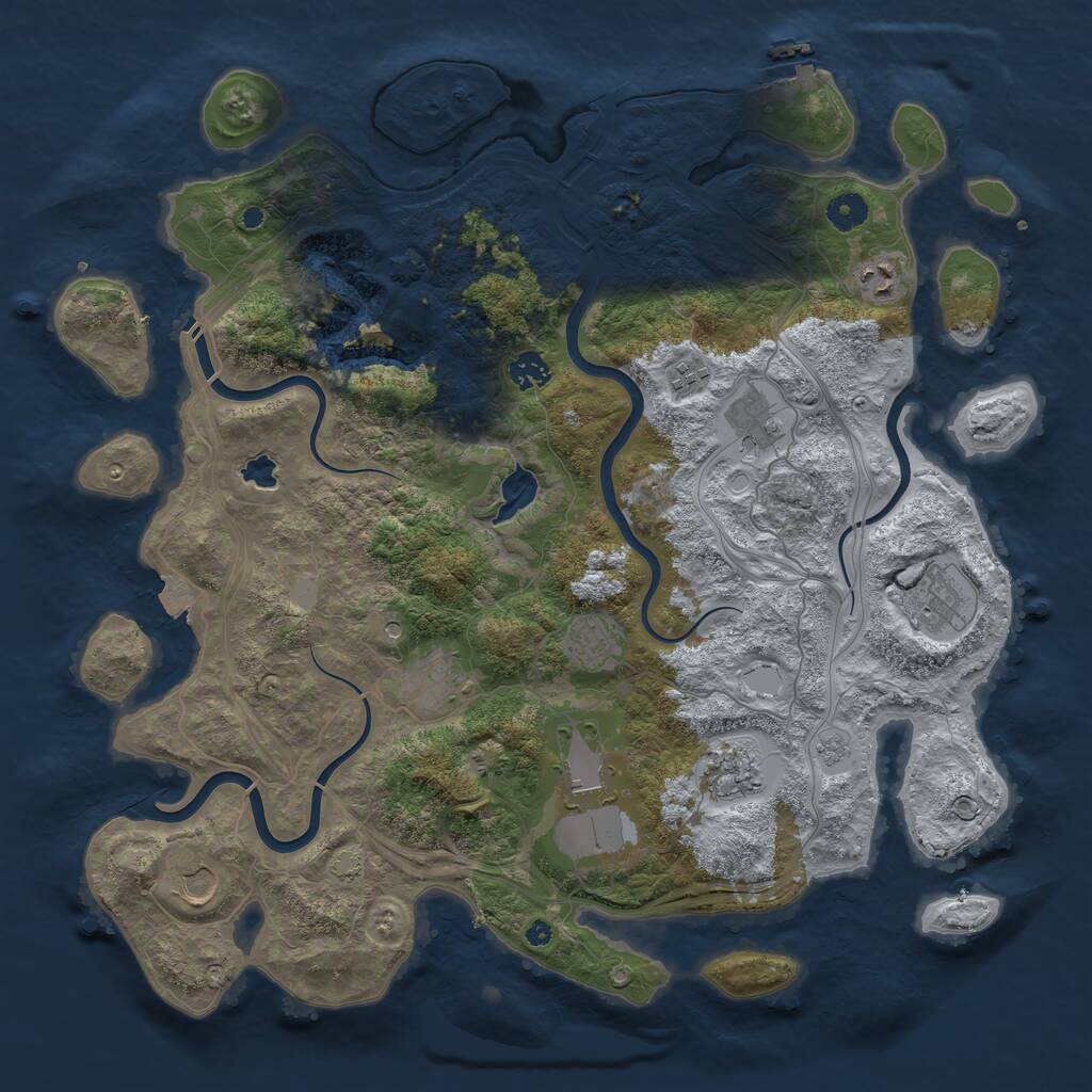 Rust Map: Procedural Map, Size: 4250, Seed: 320451931, 15 Monuments