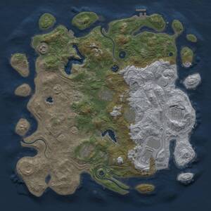 Thumbnail Rust Map: Procedural Map, Size: 4250, Seed: 320451931, 14 Monuments