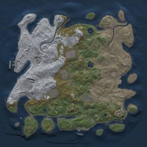 Thumbnail Rust Map: Procedural Map, Size: 3800, Seed: 31607, 15 Monuments