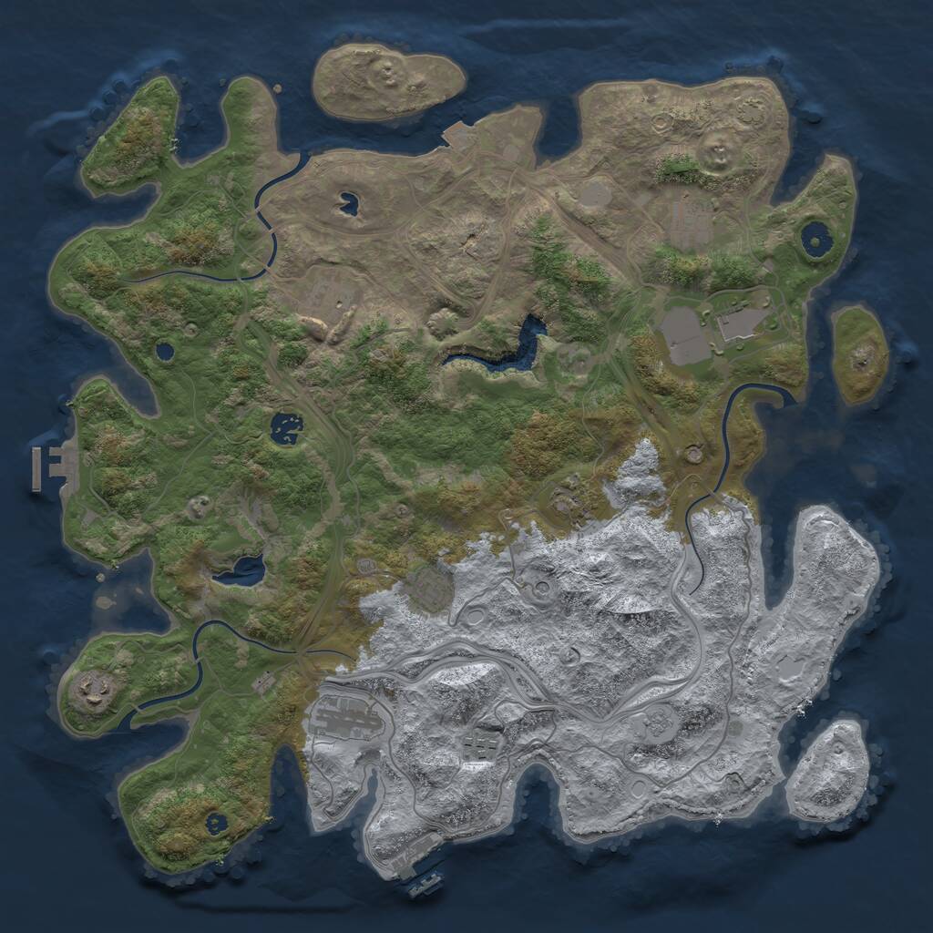 Rust Map: Procedural Map, Size: 4250, Seed: 838802976, 15 Monuments