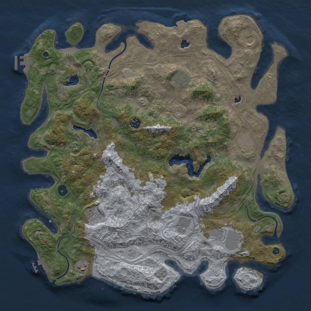 Rust Map: Procedural Map, Size: 4500, Seed: 692519904, 15 Monuments