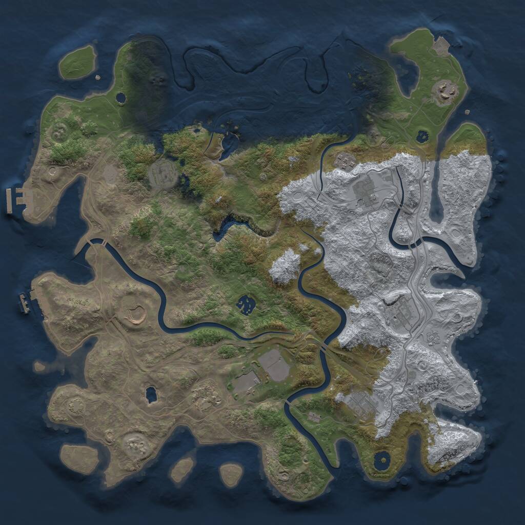 Rust Map: Procedural Map, Size: 4250, Seed: 1572447332, 16 Monuments