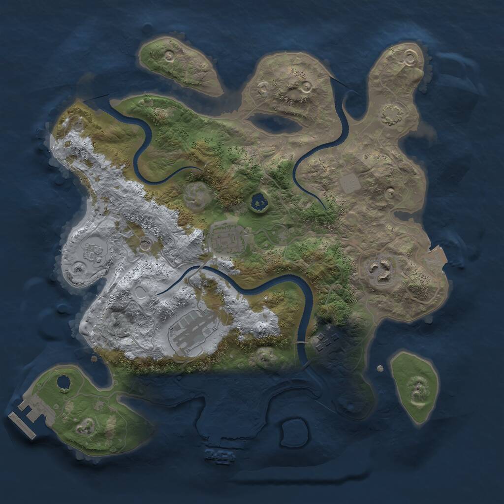 Rust Map: Procedural Map, Size: 3000, Seed: 1330679530, 10 Monuments