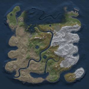 Thumbnail Rust Map: Procedural Map, Size: 3600, Seed: 441967, 13 Monuments