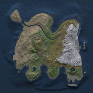Thumbnail Rust Map: Procedural Map, Size: 2000, Seed: 64844, 6 Monuments