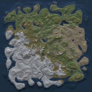Thumbnail Rust Map: Procedural Map, Size: 5000, Seed: 63490, 17 Monuments
