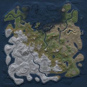 Thumbnail Rust Map: Procedural Map, Size: 5000, Seed: 63490, 17 Monuments