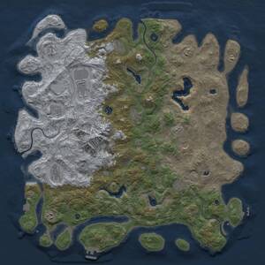 Thumbnail Rust Map: Procedural Map, Size: 5000, Seed: 1640432417, 17 Monuments