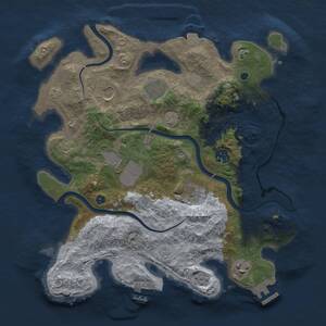 Thumbnail Rust Map: Procedural Map, Size: 3500, Seed: 508043335, 13 Monuments