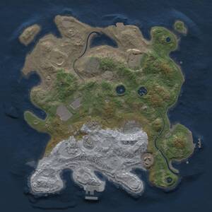 Thumbnail Rust Map: Procedural Map, Size: 3500, Seed: 508043335, 14 Monuments