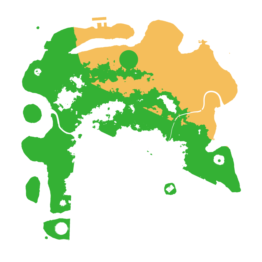 Biome Rust Map: Procedural Map, Size: 3700, Seed: 554505502