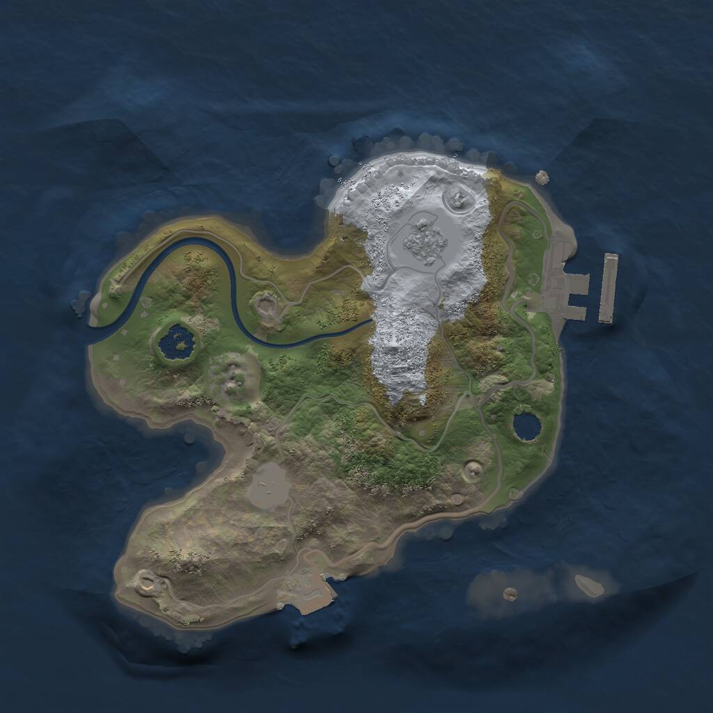 Rust Map: Procedural Map, Size: 2068, Seed: 79, 3 Monuments
