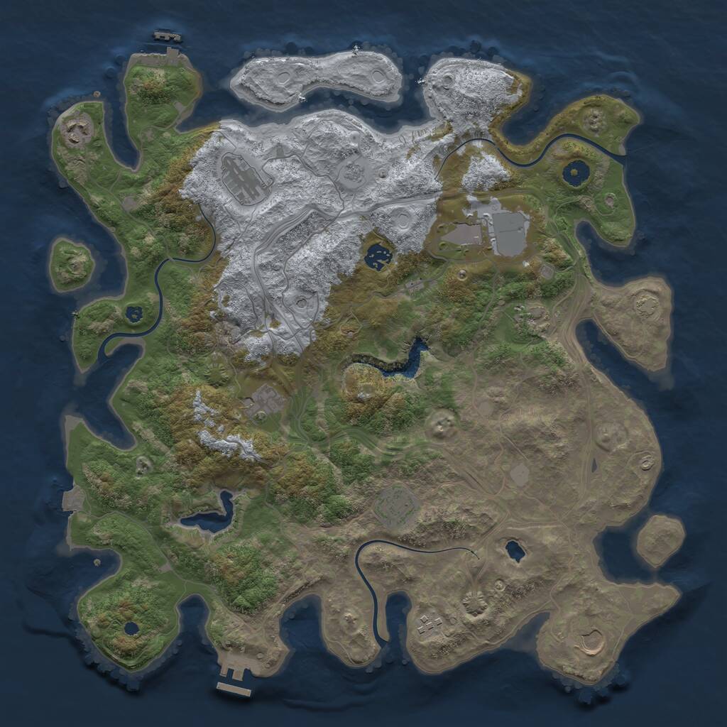 Rust Map: Procedural Map, Size: 4250, Seed: 44076963, 15 Monuments