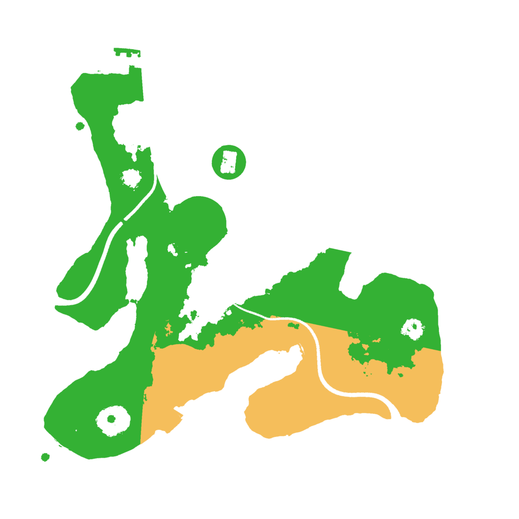 Biome Rust Map: Procedural Map, Size: 2500, Seed: 39132