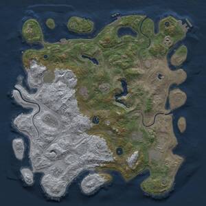 Thumbnail Rust Map: Procedural Map, Size: 4250, Seed: 17269, 15 Monuments