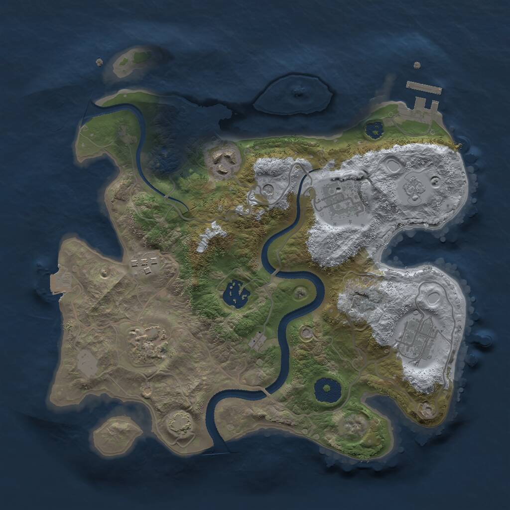 Rust Map: Procedural Map, Size: 2900, Seed: 34498, 11 Monuments