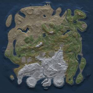 Thumbnail Rust Map: Procedural Map, Size: 4250, Seed: 1524, 17 Monuments