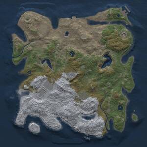 Thumbnail Rust Map: Procedural Map, Size: 4000, Seed: 12433421, 13 Monuments