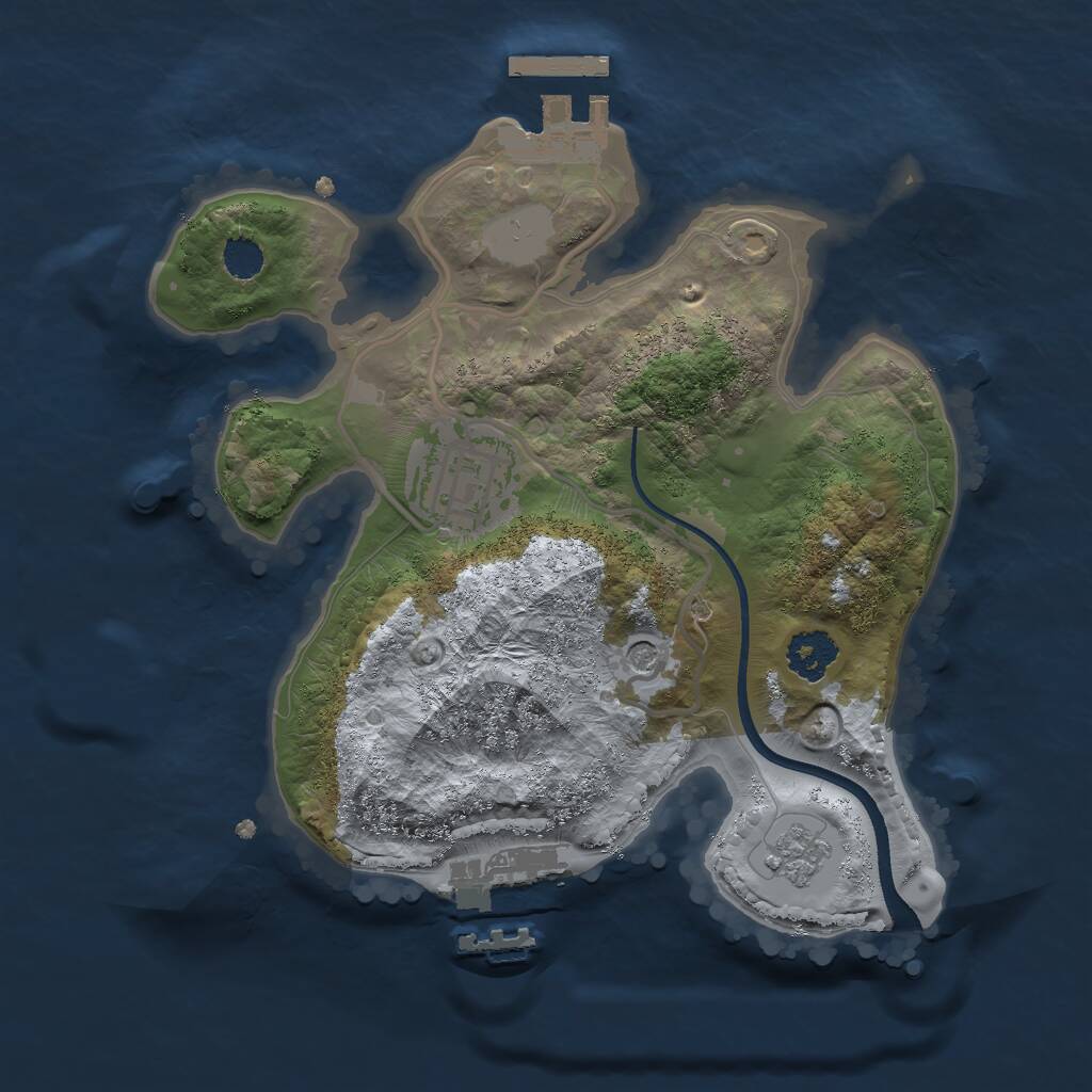 Rust Map: Procedural Map, Size: 2200, Seed: 188053541, 6 Monuments