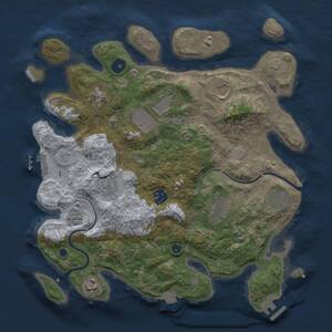 Thumbnail Rust Map: Procedural Map, Size: 3500, Seed: 259760028, 15 Monuments