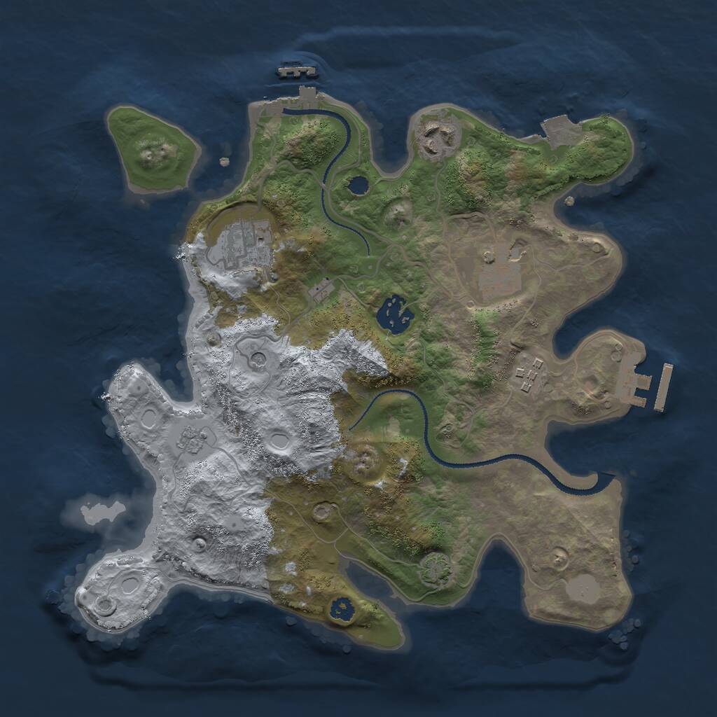 Rust Map: Procedural Map, Size: 3000, Seed: 84797, 11 Monuments