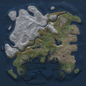 Thumbnail Rust Map: Procedural Map, Size: 4000, Seed: 1062987879, 15 Monuments