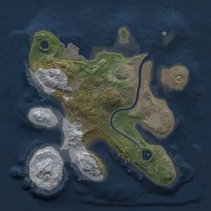 Thumbnail Rust Map: Procedural Map, Size: 2000, Seed: 787922802, 3 Monuments