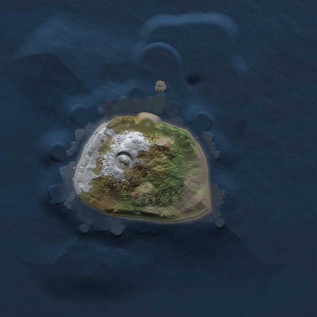 Rust Map: Procedural Map, Size: 1100, Seed: 12345, 1 Monuments