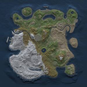 Thumbnail Rust Map: Procedural Map, Size: 3000, Seed: 29578, 9 Monuments