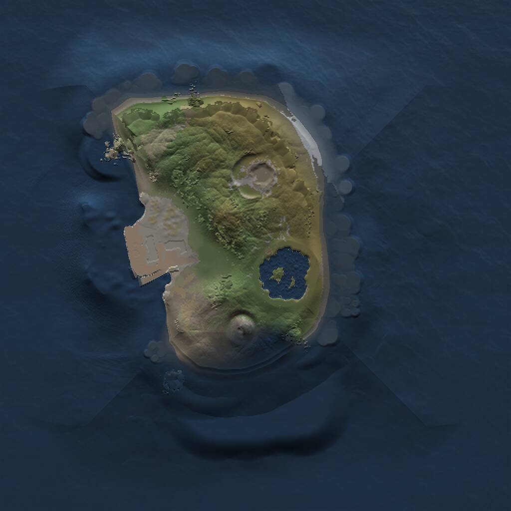 Rust Map: Procedural Map, Size: 1000, Seed: 1789355542, 1 Monuments