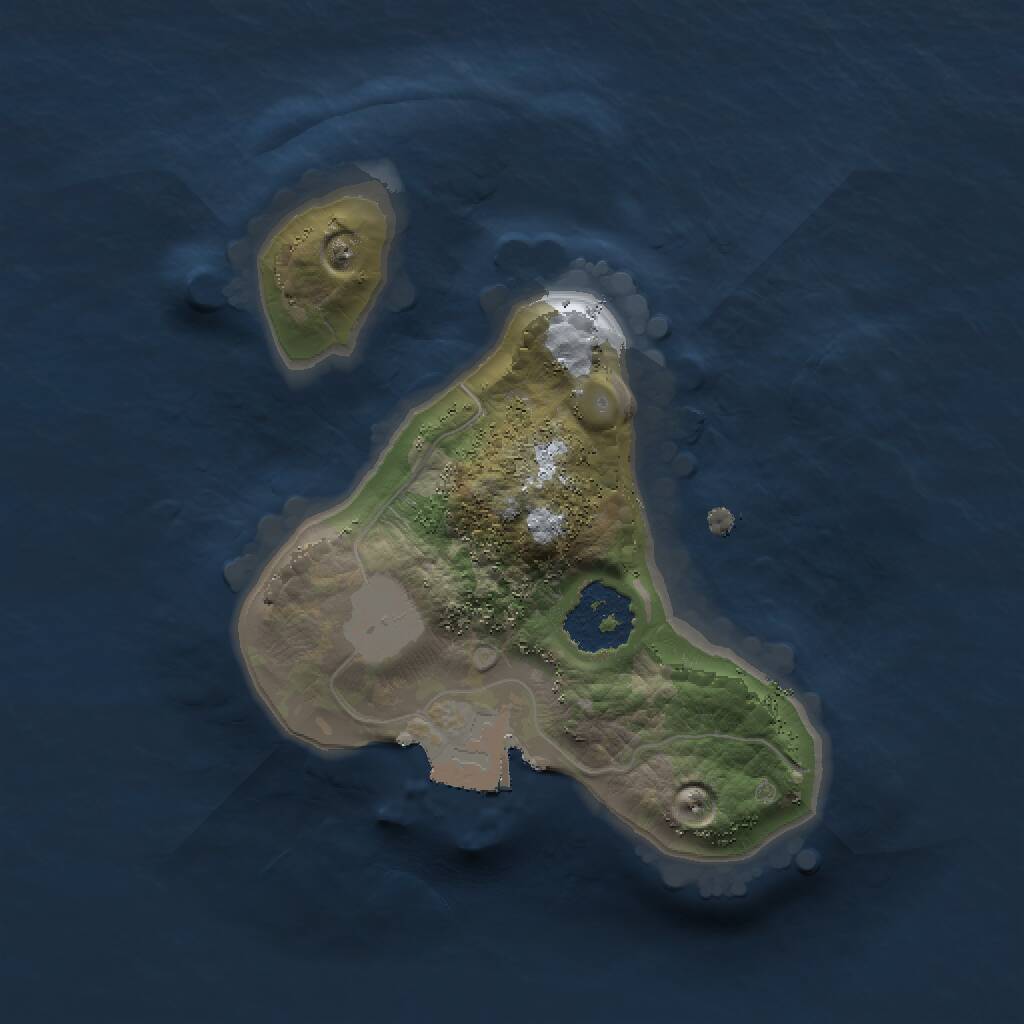 Rust Map: Procedural Map, Size: 1500, Seed: 21078264, 1 Monuments
