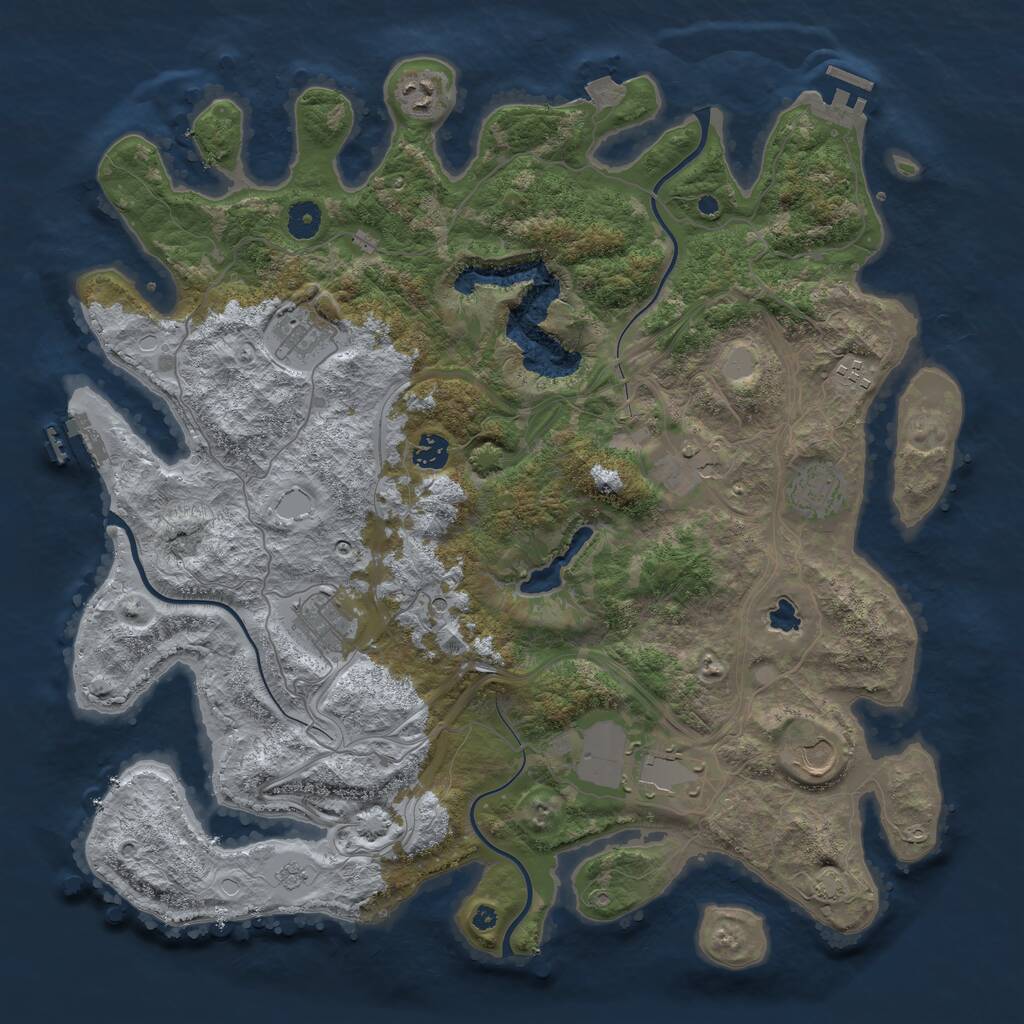 Rust Map: Procedural Map, Size: 4250, Seed: 1717598150, 15 Monuments
