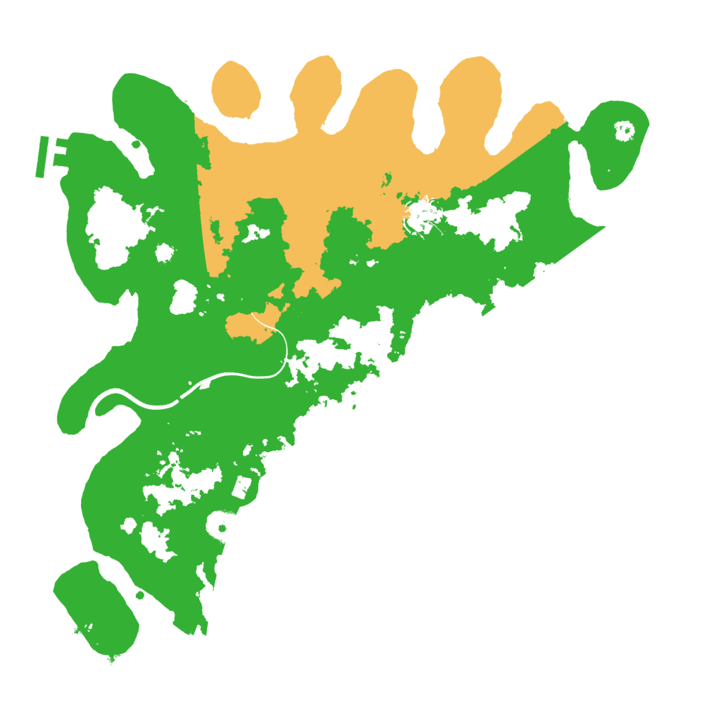 Biome Rust Map: Procedural Map, Size: 3500, Seed: 95809091