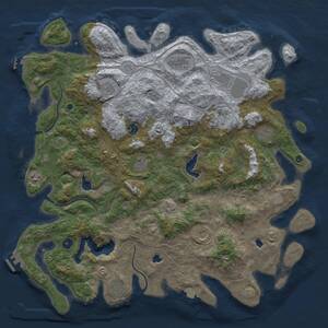 Thumbnail Rust Map: Procedural Map, Size: 4700, Seed: 350368605, 17 Monuments
