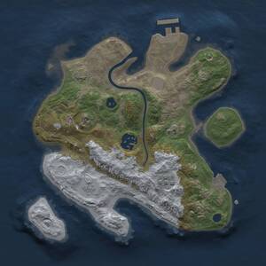Thumbnail Rust Map: Procedural Map, Size: 2500, Seed: 61771520, 6 Monuments