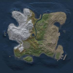 Thumbnail Rust Map: Procedural Map, Size: 2500, Seed: 37841, 7 Monuments