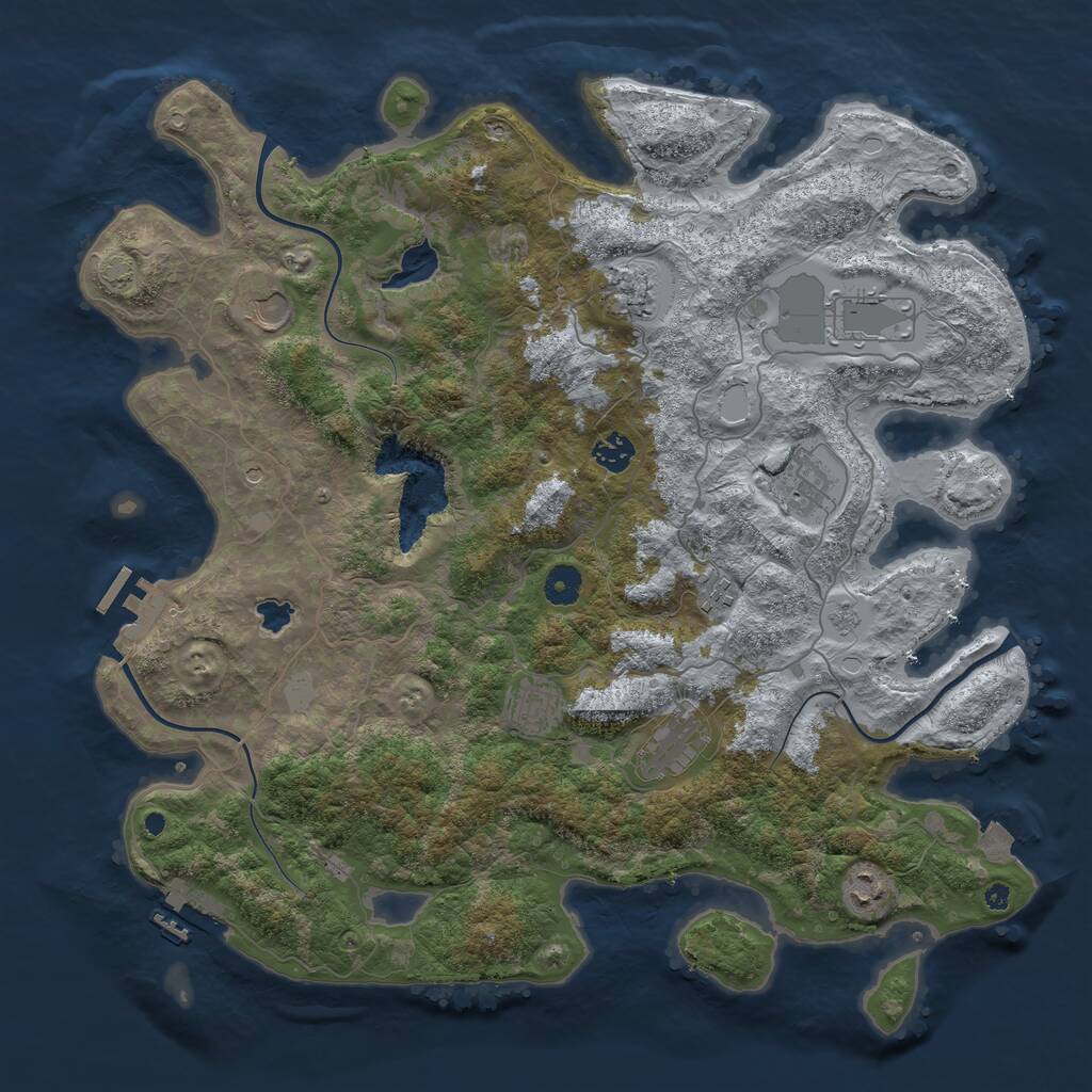 Rust Map: Procedural Map, Size: 4200, Seed: 367094365, 15 Monuments