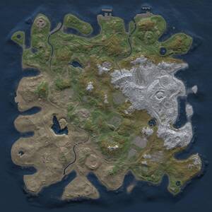 Thumbnail Rust Map: Procedural Map, Size: 4250, Seed: 32734113, 17 Monuments