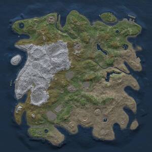 Thumbnail Rust Map: Procedural Map, Size: 4000, Seed: 2120638029, 14 Monuments