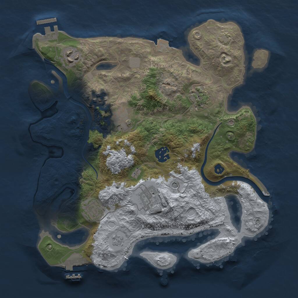 Rust Map: Procedural Map, Size: 3000, Seed: 15038, 13 Monuments