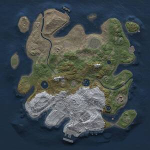 Thumbnail Rust Map: Procedural Map, Size: 3000, Seed: 5146, 10 Monuments