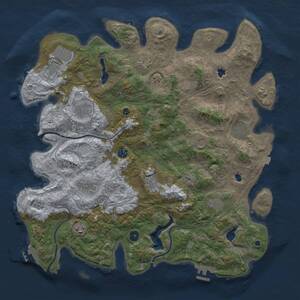 Thumbnail Rust Map: Procedural Map, Size: 4500, Seed: 7236374, 17 Monuments