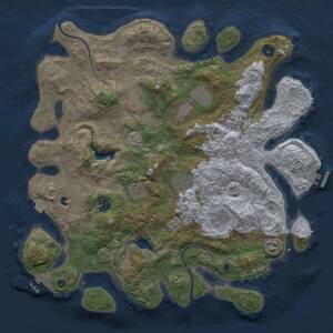 Thumbnail Rust Map: Procedural Map, Size: 4000, Seed: 18251602, 15 Monuments