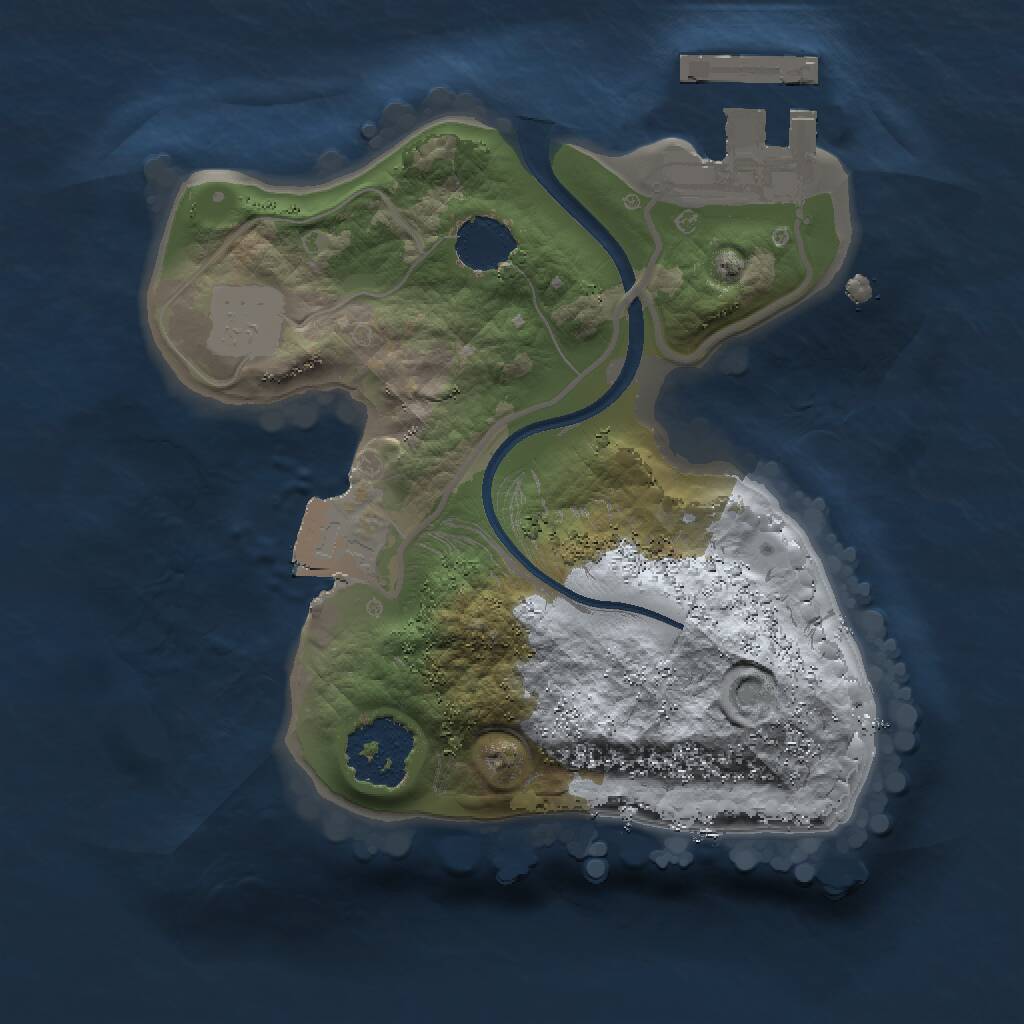 Rust Map: Procedural Map, Size: 1500, Seed: 175777419, 2 Monuments
