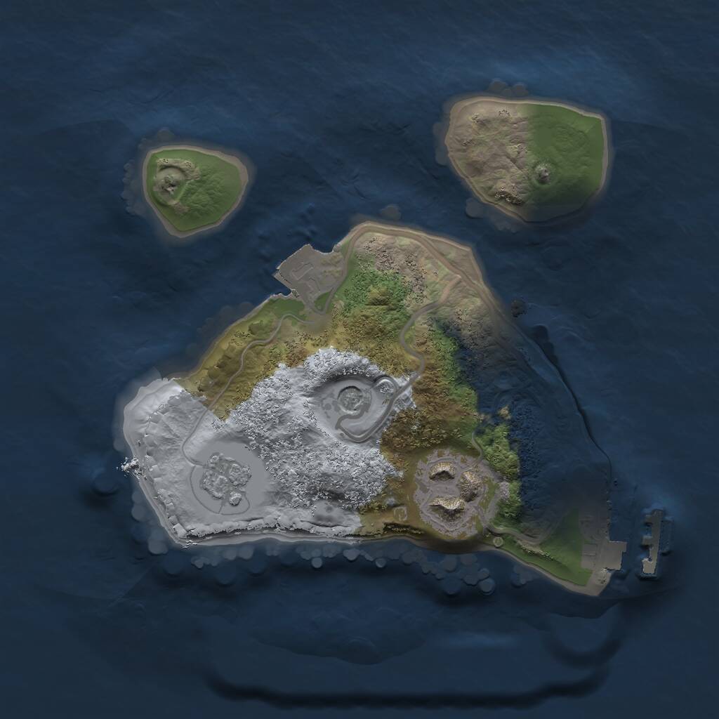 Rust Map: Procedural Map, Size: 1750, Seed: 1178293446, 5 Monuments